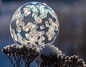Frozen Soap Bubbles